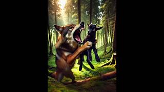 Hunter wolf 🐺 VS goat fight for baby😭😭😭 |save animals #shorts #allah #cute #trending