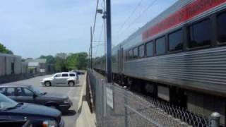 Rare movement a CDOT blowing through the Westbrook train station at Westbrook CT