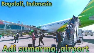 Landing citilink adi sumarmo airport,Boyolali - indonesia