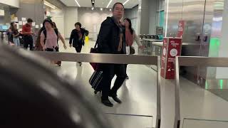 Shuttle ride to Concourse C at Calgary Int. Airport