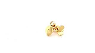 9CT. YELLOW GOLD MATT & POLISHED STUD EARRINGS