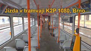 Projeďte se v tramvaji K2P 1080, linka 5, Brno, 22.1.2023 | 8K HDR