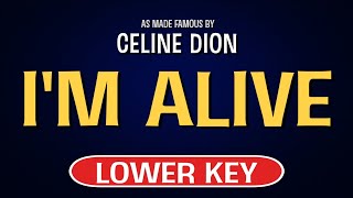 Celine Dion - I'm Alive | Karaoke Lower Key