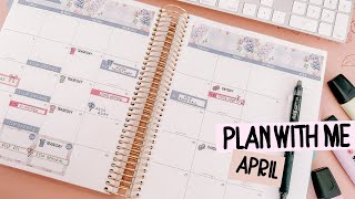 💜 April 2023 | Plan With Me | Erin Condren  LifePlanner | Hourly Layout