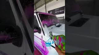 Mercedes G 666 washing Ep3😏#fyp #asmr #carwash #sleepaid #cleaning #shorts  #short