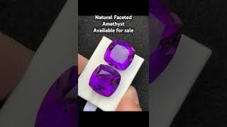 Natural Faceted Amethyst. Available for sale. Dimensions 18x18x13mm. 50.95 carats #gemsstone #shorts