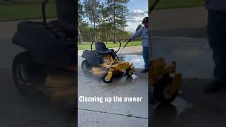 Cleaning up the mower … #short #powerwashing #lawnmower