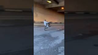 WHEELIES INTO UNDERGROUND TUNNEL ON MAFIA BIKE #bikelife #mafiabikes #rideout #wheelie #oneway