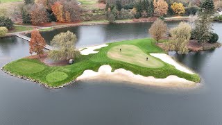 Stunning Aerial Views Around JCB Lake with the Golf Hole