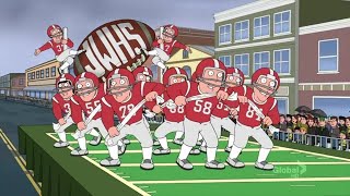 Family Guy - James Woods High football team with their "Not Gay Revue"