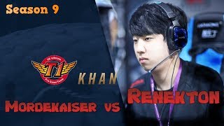 SKT Khan - Mordekaiser vs Renekton Top - Patch 9.19 LoL Season 9 KR Ranked | League of Legends