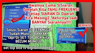 Siaran TV Digital Kalian Sedikit, padahal tetangga sudah banyak siarannya, cari tahu frekuensi dulu