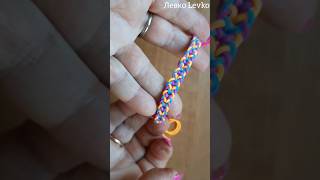 Браслет Змійка з резинок на три кольори - Three Colored Snake Loom Bands #diy