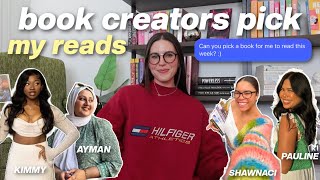 Book creators pick my reads for the week 🤩📖 Reading vlog