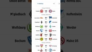 1.Bundesliga 1.Spieltag Ergebnisse #shorts #fußball #bundesliga