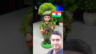 Diy Indian Army Soldier  Making 🪖 Independence day Special 🇮🇳🇮🇳 Jai Hind ❤️ #shorts #trendingshorts