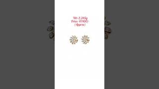 Caratlane Diamond Stud Earrings #DAILYWEAR #JEWELLERY #tanishq #SHORTS #STATUS #TRENDING #VIRAL #4k