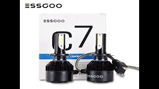 Essgoo C7 Car H7 LED H4 H1 H11 Headlight 72W 9000LM 6000K