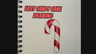 How to draw an easy and perfect candy cane?  Step by step/ zuckerstange einfach zeichnen