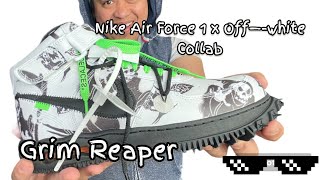 Unboxing Off—white X Nike Air Force 1 | on feet | the Grim Reaper