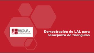 Demostración de LAL para semejanza de triángulos