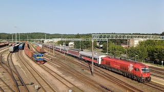 LTG Cargo ER20CF-005 with 9 cars long weekend train to Klaipeda