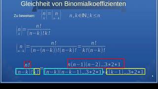 Beweis der Woche: Gleichheit von Binomialkoeffizienten