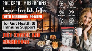 Rowdy Mushroom Coffee - Sugar-Free Keto Coffee with Mushroom Powder for Gut Health & Immune Support