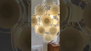 Murano Transparent White Disc Chandelier @korewolamp