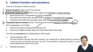 Inheritance Tax (part 1) - ACCA Taxation (FA 2022) TX-UK lectures