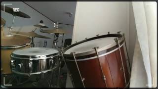 1928 15 inch marching snare drum used as a floor tom