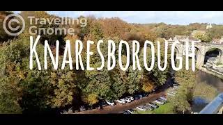 Walking around the monument at Knaresborough Castle overlooking the River Nidd and the Viaduct.