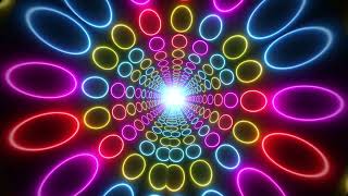 Neon Spiral Effect Tunnel Abstract Glow Background Animation || Nocopyright Tunnel Background