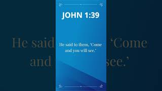 Daily Bible Verse - John 1:39 – September 26, 2023