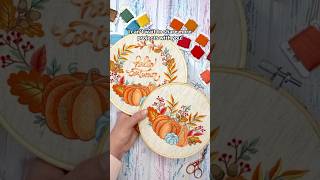 #stitchwithme those beautiful autumn #embroiderydesigns 🍂 #handembroidery #stitchalong #beginners