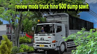 review‼️mods truck hino 500 rrr dump sawit#bussimulatorindonesia #bussid