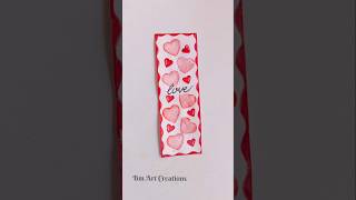 Aesthetic bookmark ideas | Heart Bookmark ❤️✨ #shorts #bookmark #love #art #watercolor #shortsfeed