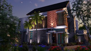 Lumion 8 realistic rendering workflow ( bungalow ) live