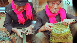 HAND CRAFTED BAMBOO BASKET BY A 85 YEAR OLD MAN.