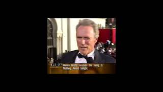 Iconic Movie Star, Director Clint Eastwood Interviewed on the Red Carpet at the 1997 Oscars #90s