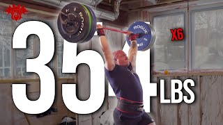 354lbs / 161kg Split Jerk x6 World Strongest Man - Strongman Epic Lifts