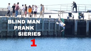 Blind man prank series 1 (falls off pier)