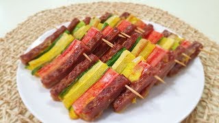 Korean pan-fried skewers(kkochi jeon, 꼬치전)