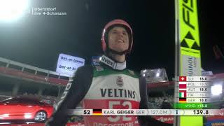 Karl Geiger gewinnt das Auftaktsspringen der Vierschanzentournee in Oberstdorf