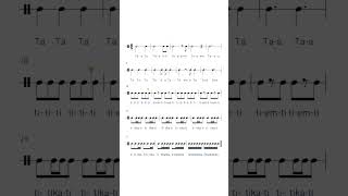 BASIC RHYTHM PATTERN TO SIGHT READ 6/8 TIME SIGNATURE #shorts