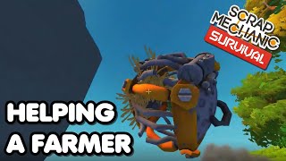 Farmer just asking for it in Scrap Mechanic Survival