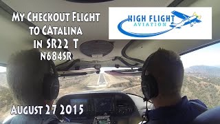 Check Out Fight in SR22T to Catalina 8 27 15