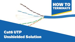 How To Terminate Series Part One: CAT6 UTP Unshielded Solution