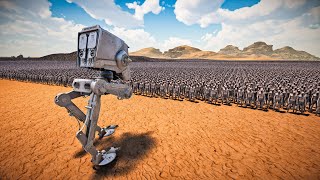 Star Wars AT-ST Walker VS 1,000,000 ZOMBIES - Ultimate Epic Battle