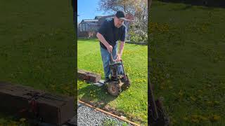 DIY pulling railroad ties with dumpster items.